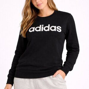 $70 Adidas Black Logo Crewneck Sweatshirt Pullover Size M